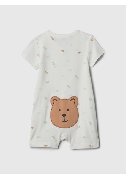 Bebek Kırık Beyaz Brannan Bear Grafikli Bodysuit