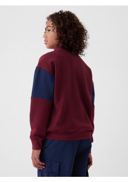 Erkek Çocuk Kırmızı Gap Logo Yarım Fermuarlı Pullover Sweatshirt indirimleri
