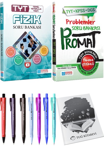 Promat Problemler Soru Bankası - Tyt Fizik Çözümlü Soru Bankası