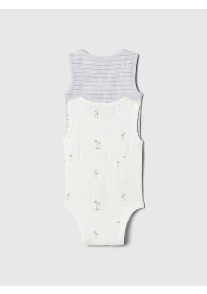 Bebek Gri First Favorites Fitilli 2'li Bodysuit Seti