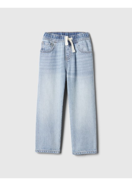 Erkek Bebek Açık Mavi Ultrasoft Pull-On Baggy Jean Pantolon