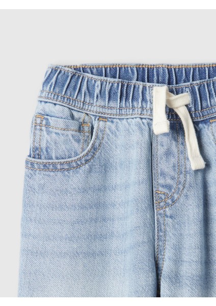 Erkek Bebek Açık Mavi Ultrasoft Pull-On Baggy Jean Pantolon