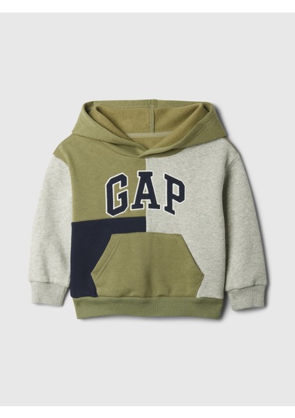 Erkek Bebek Gri Gap Logo Relaxed Colorblock Fleece Sweatshirt