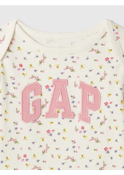 Bebek Kırık Beyaz Gap Logo Fırfırlı Bodysuit