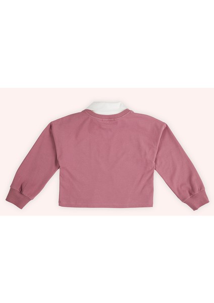 Kız Çocuk Yakalı Uzun Kollu Pembe Tişört fiyatları