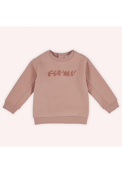 Erkek Bebek Nakışlı Gül Sweatshirt