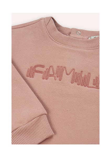 Erkek Bebek Nakışlı Gül Sweatshirt modelleri