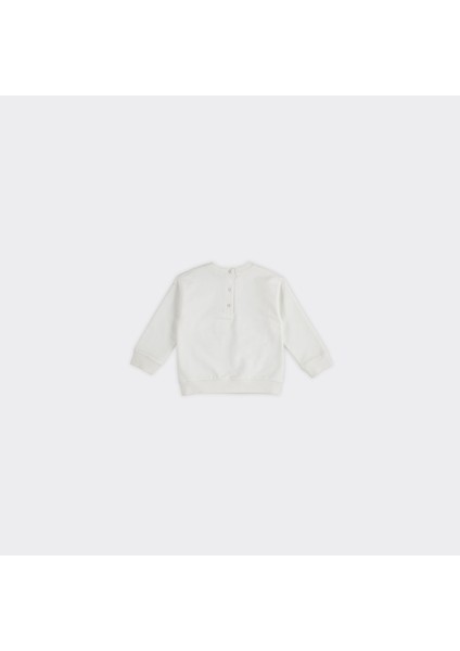 Kız Bebek Baskılı Ekru Sweatshirt fiyatları