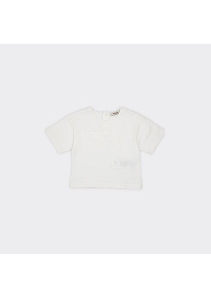 Erkek Bebek Nakış Detaylı Tişört
