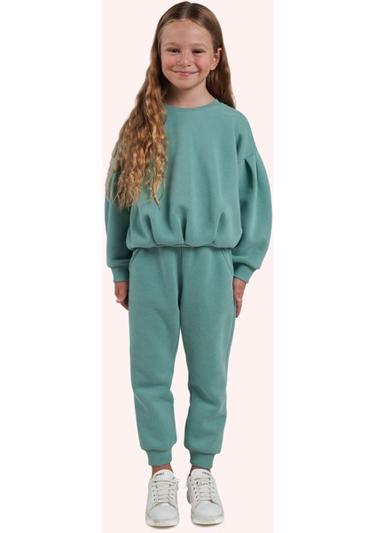Kız Çocuk Yeşil Sweatshirt
