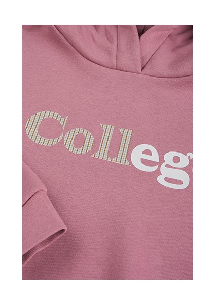 Kız Çocuk Kapşonlu Pembe Sweatshirt modelleri