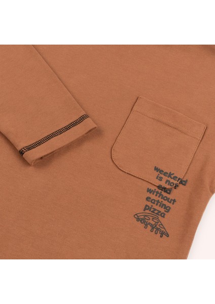 Erkek Çocuk Cepli Camel Tişört fırsatları