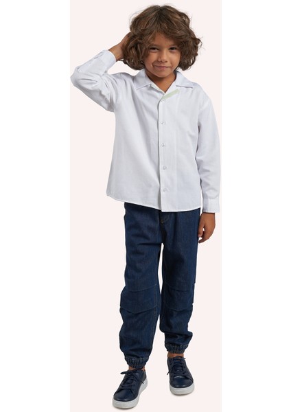 Erkek Çocuk Kargo Cepli Kot Lacivert Pantolon modelleri