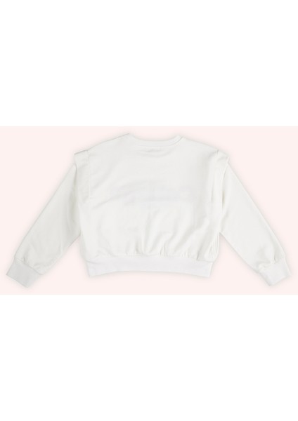 Kız Çocuk Nakış Detaylı Ekru Sweatshirt fiyatları