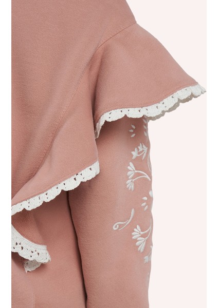 Kız Çocuk Nakışlı Gül Sweatshirt fiyatları