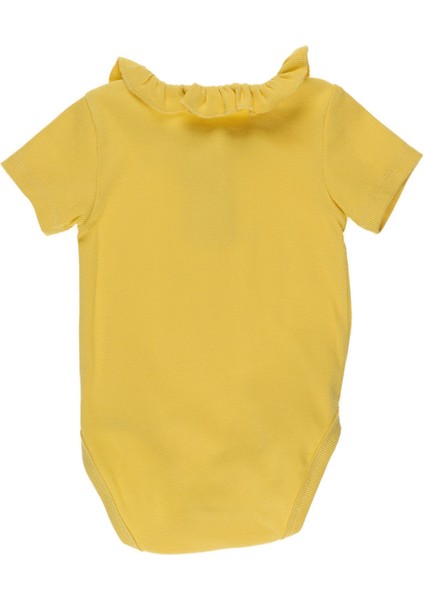 Kız Bebek Kısa Kollu Sarı Body