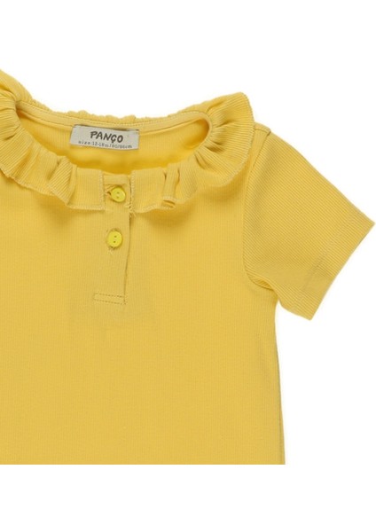 Kız Bebek Kısa Kollu Sarı Body