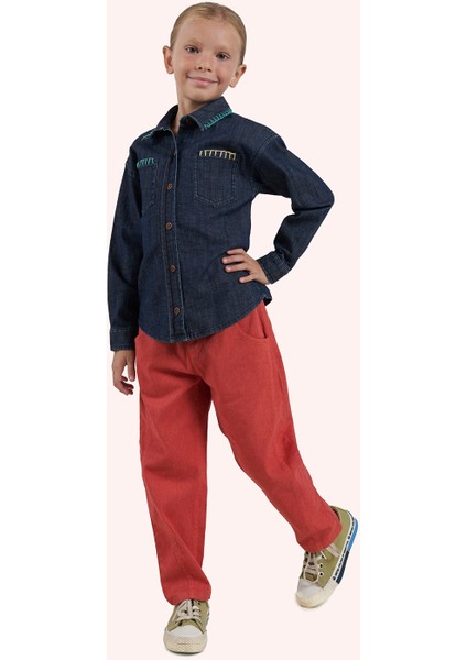 Kız Çocuk Kiremit Pantolon