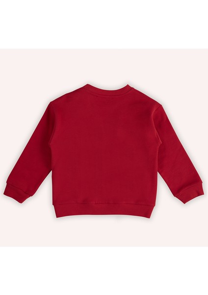 Kız Bebek Nakış Detaylı Kırmızı Sweatshirt fiyatları