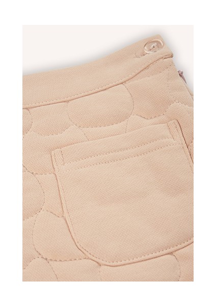 Kız Çocuk Kedi Kapitoneli Somon Örme Etek modelleri