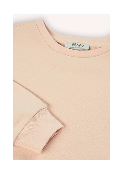Kız Çocuk Sırtı Baskı Detaylı Somon Sweatshirt modelleri