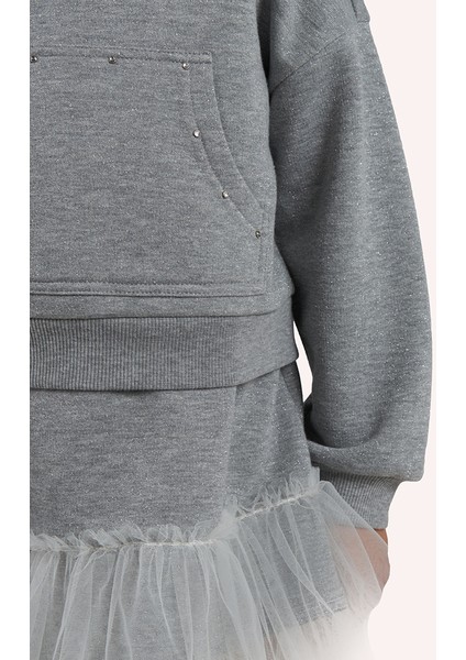 Kız Çocuk Iç Elbiseli Gri-Melanj Örme Elbise fiyatları