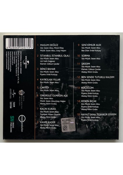 The Royal Philharmonic Orchestra Plays Sezen Aksu CD (Orjnal Dönem Baskı Cd) fiyatları