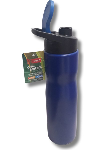 750ML Çelik Matara Suluk Mavi