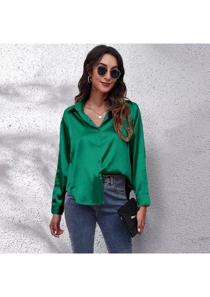 Boby Silk - %100 Ipek Kadın Gömlek - Tam Kalıp Pensli