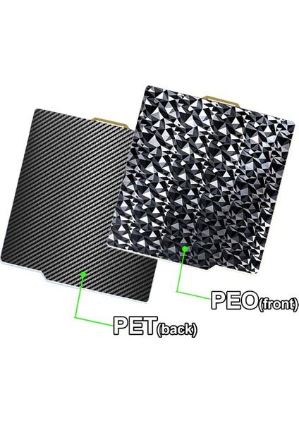 Bambu Lab X1 P1P A1 Çift Taraflı Peo-Pet Kaplı Yay Çeliği Tabla - 257 x 257 mm