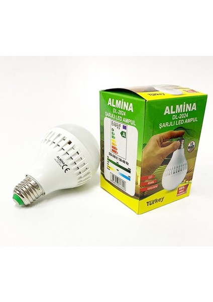 Şarjlı LED Ampul Soğuk Beyaz 12W E27 (4434)