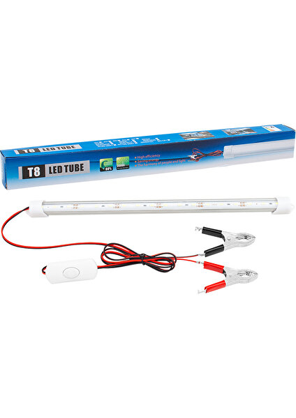 12 Volt 5 Watt T8 LED Ampul 30 cm Akü Maşalı (4434)