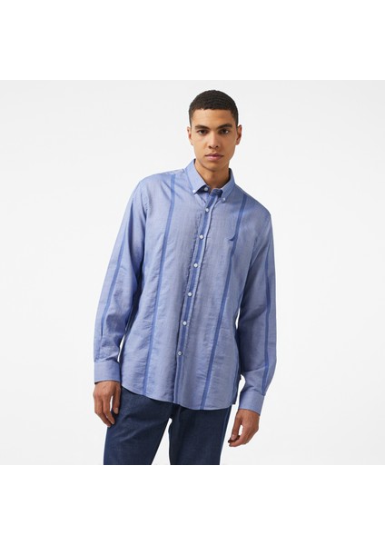 Erkek Mavi Classic Fit Gömlek W47451T.4MY