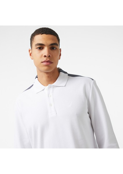 Erkek Beyaz Classic Fit Uzun Kollu Polo K37116T.1BW fırsatları