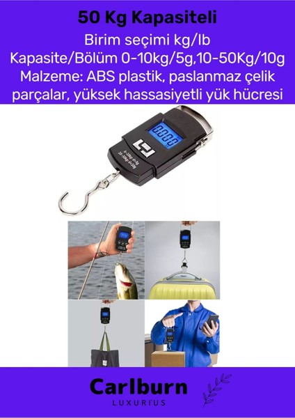 Deluxe LCD Ekran Seyahat Bavul Ağırlık Tartı Dijital Çok Amaçlı Taşınabilir Bagaj Tartısı Max 50 kg fırsatları