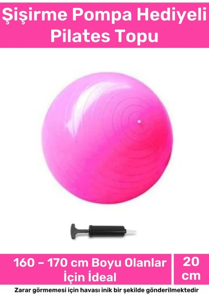 Profesyonel Seri Dayanıklı Yüksek Kalite Mini Gymball 20CM Pembe Pilates Topu Şişirme Pompa Hediyeli