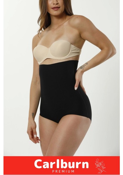 Iz Göstermeyen Toparlayıcı Şekillendirici Sıkılaştırıcı Push-Up Lazer Kesim Yüksek Bel Slip Korse