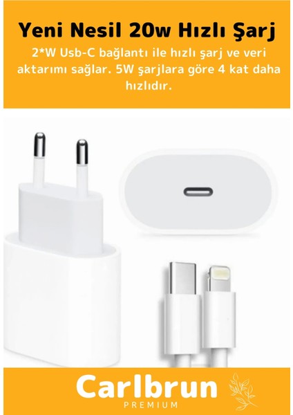 iPhone Tüm Serilere Uyumlu 20W Hızlı Şarj Seti Adaptör Type C Kablosu 7 8 x 11 12 13 14 15 Plus Pro