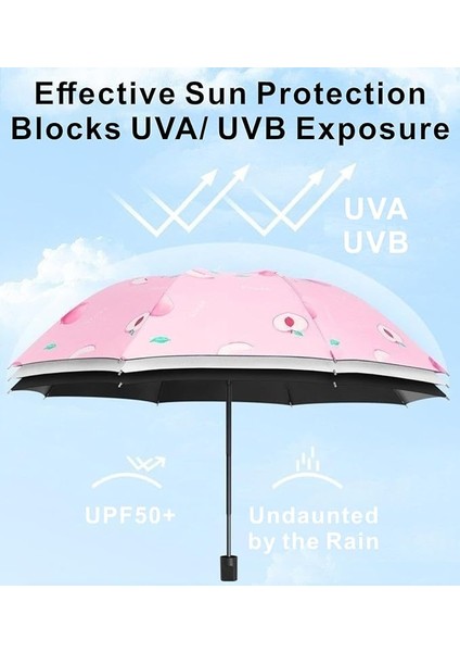 Güneş Şemsiyesi Mini Seyahat Şemsiyesi Yağmur Geçirmez Güneş Koruma Küçük Hafif Anti-Uv Şemsiye Şemsiye (Yurt Dışından) fiyatları