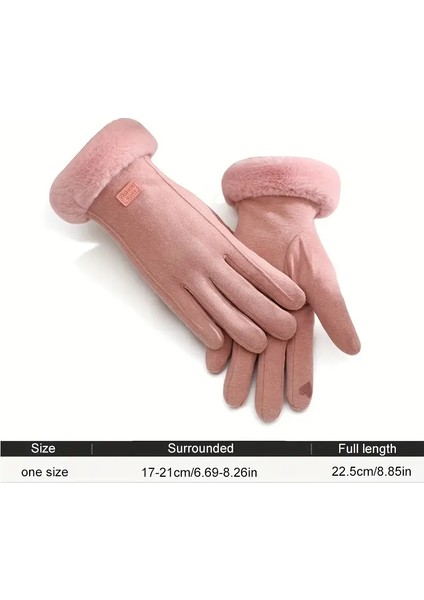 Eldiven Kadın Kadife Sıcak Eldiven Artı Kadife Kalınlaştırılmış Dokunmatik Ekran Eldiveni (Yurt Dışından) fiyatları