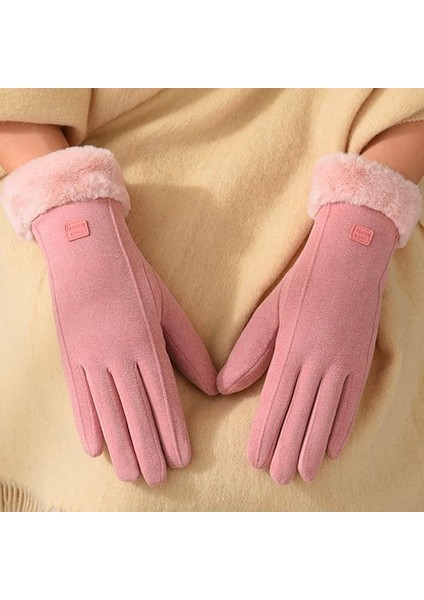 Eldiven Kadın Kadife Sıcak Eldiven Artı Kadife Kalınlaştırılmış Dokunmatik Ekran Eldiveni (Yurt Dışından) fırsatları