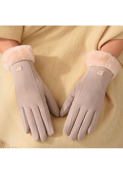 Eldiven Kadın Kadife Sıcak Eldiven Artı Kadife Kalınlaştırılmış Dokunmatik Ekran Eldiveni (Yurt Dışından) fırsatları
