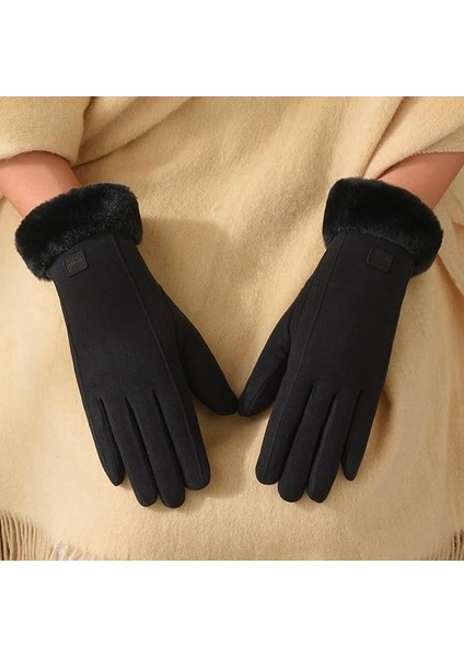 Eldiven Kadın Kadife Sıcak Eldiven Artı Kadife Kalınlaştırılmış Dokunmatik Ekran Eldiveni (Yurt Dışından) fiyatları