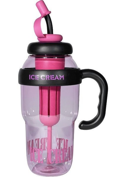 Su Şişesi 44OZ/1300ML Saplı ve Pipetli Spor Dış Mekan Su Şişesi, Su Içecekleri, Spor, Seyahat, Araba ve Okul Için Uygundur (Yurt Dışından)