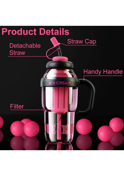 Su Şişesi 44OZ/1300ML Saplı ve Pipetli Spor Dış Mekan Su Şişesi, Su Içecekleri, Spor, Seyahat, Araba ve Okul Için Uygundur (Yurt Dışından) modelleri