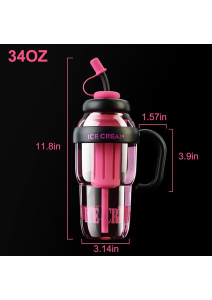 Su Şişesi 44OZ/1300ML Saplı ve Pipetli Spor Dış Mekan Su Şişesi, Su Içecekleri, Spor, Seyahat, Araba ve Okul Için Uygundur (Yurt Dışından) indirimleri