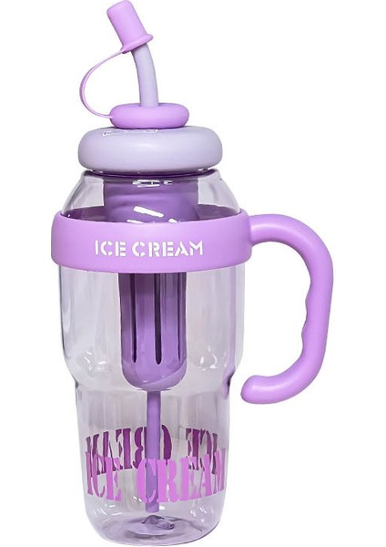 Su Şişesi 44OZ/1300ML Saplı ve Pipetli Spor Dış Mekan Su Şişesi, Su Içecekleri, Spor, Seyahat, Araba ve Okul Için Uygundur (Yurt Dışından)