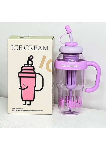 Su Şişesi 44OZ/1300ML Saplı ve Pipetli Spor Dış Mekan Su Şişesi, Su Içecekleri, Spor, Seyahat, Araba ve Okul Için Uygundur (Yurt Dışından)