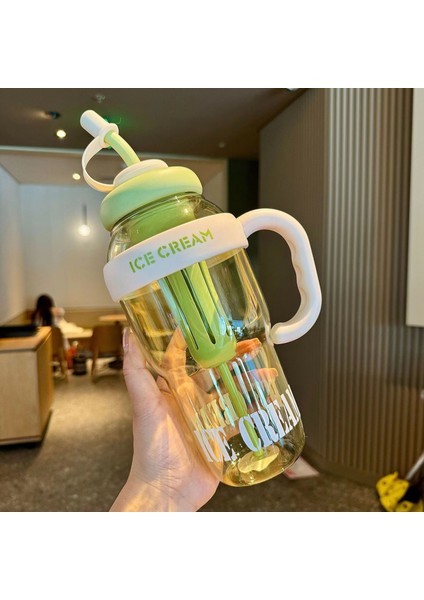 Su Şişesi 44OZ/1300ML Saplı ve Pipetli Spor Dış Mekan Su Şişesi, Su Içecekleri, Spor, Seyahat, Araba ve Okul Için Uygundur (Yurt Dışından)