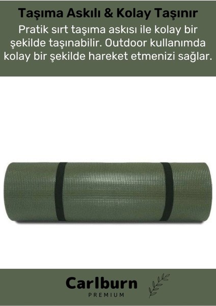 Özel Su Geçirmez 182X60CM Hafif Pratik Dayanıklı Isı Yalıtım 12MM Kalınlık Köpük Askeri Haki Mat